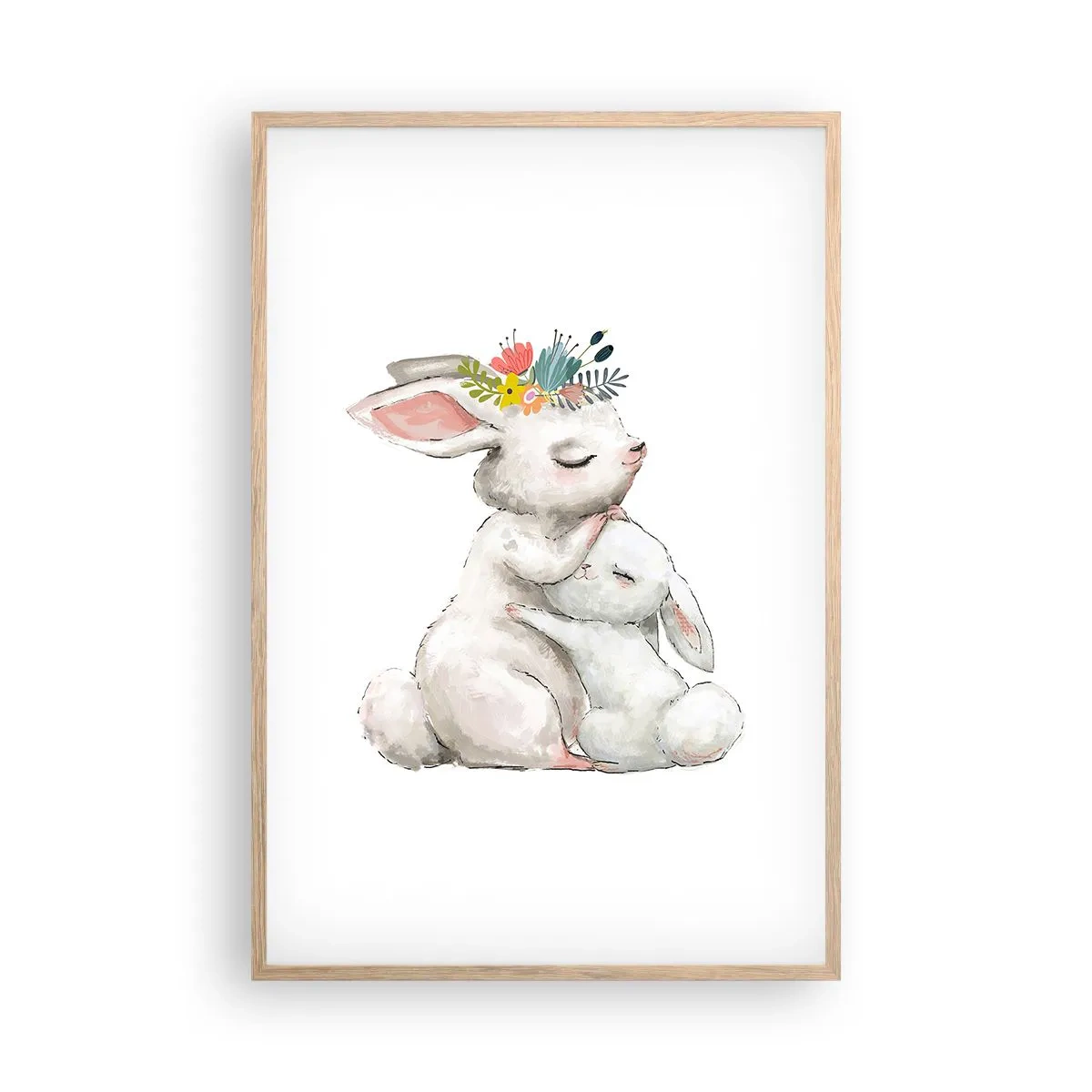 Poster in cornice rovere chiaro - Da mamma si sta meglio - 61x91 cm