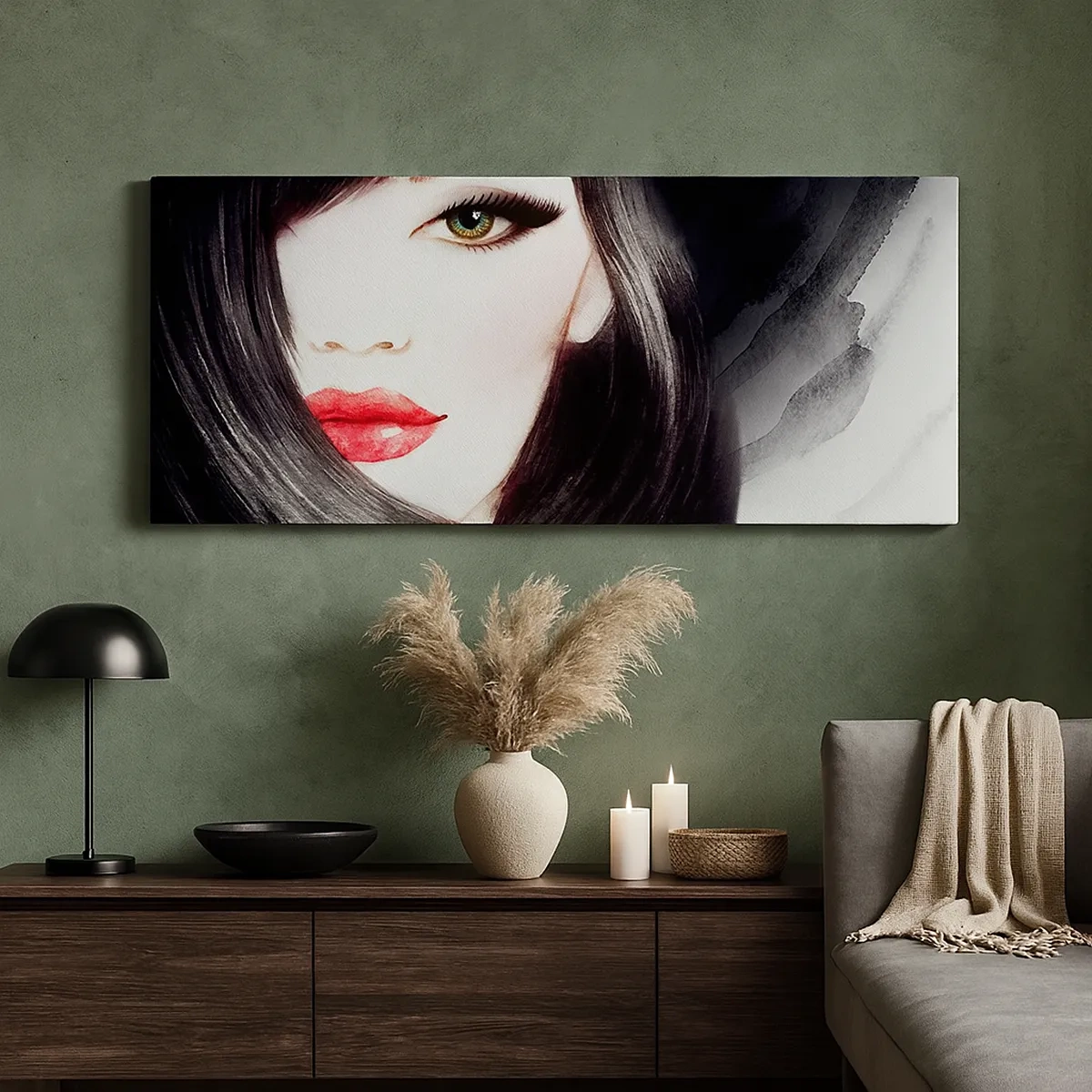 Quadro su tela - Stampe su Tela - Sguardo di zaffiro - 30x30 cm