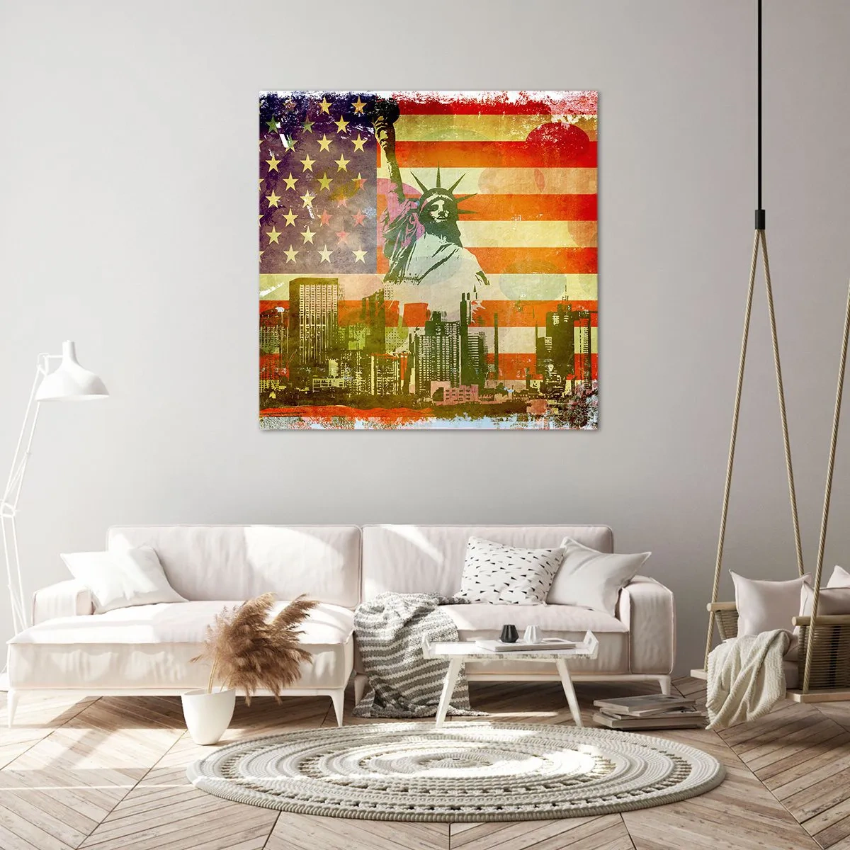 Quadro su tela - Stampe su Tela - Viva l'America! - 40x40 cm