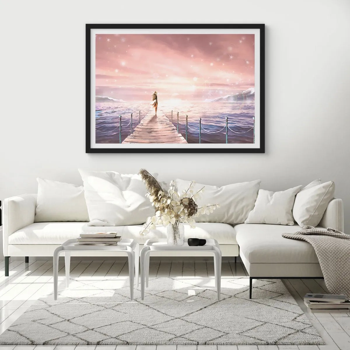 Poster in cornice nera - Alla luce del sogno - 91x61 cm