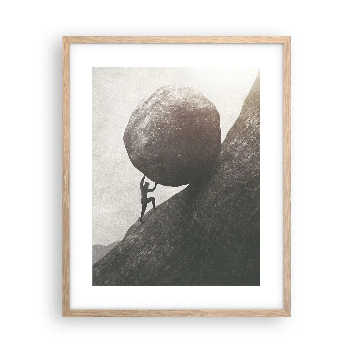 Poster in cornice rovere chiaro - Credo contro ogni speranza - 40x50 cm