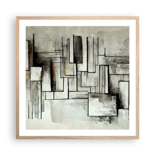Poster in cornice rovere chiaro - La forza della semplicità - 60x60 cm