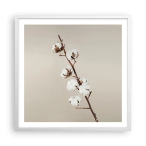 Poster in cornice bianca - Alla fonte della morbidezza - 60x60 cm