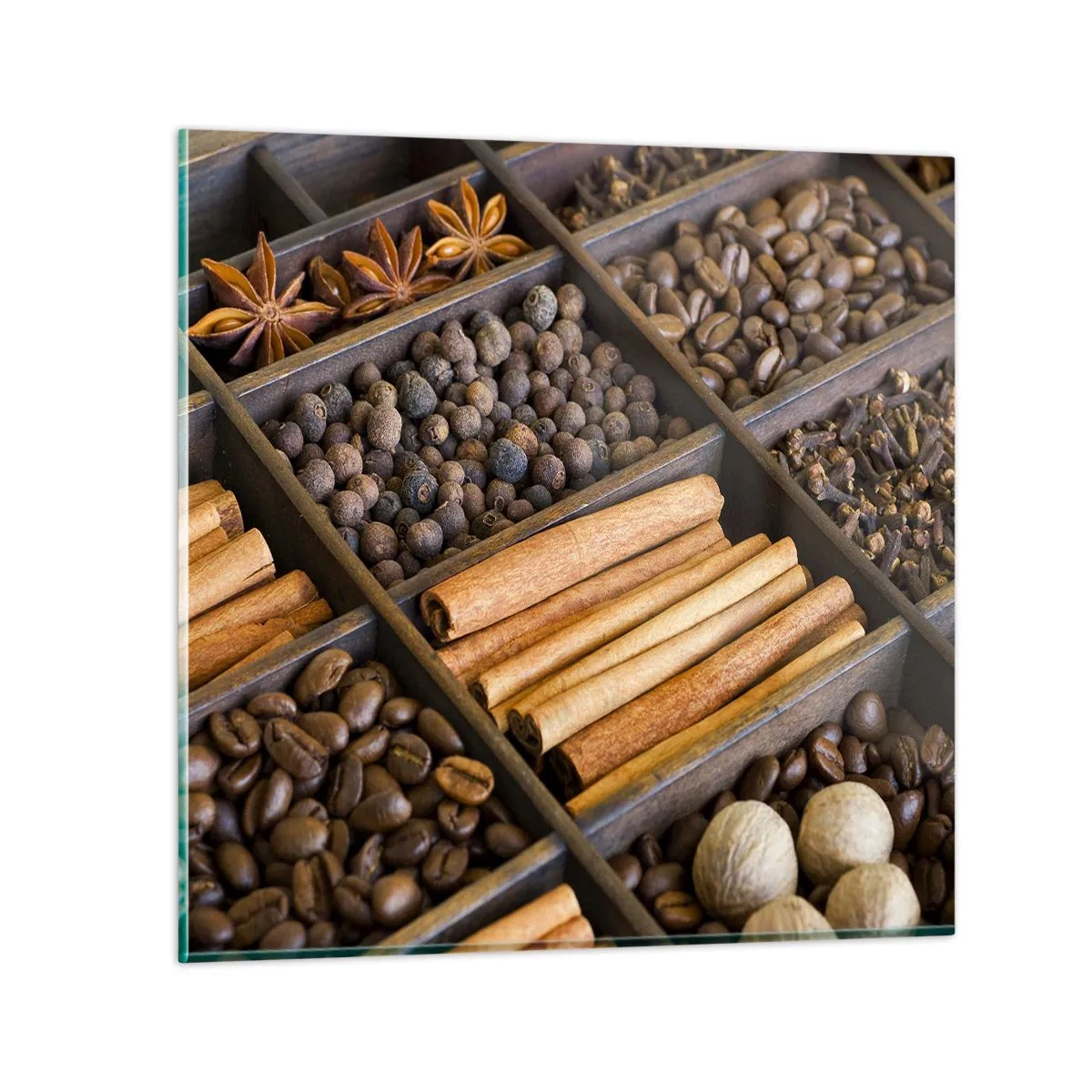 Quadro su vetro - Il tesoro degli aromi - 40x40 cm