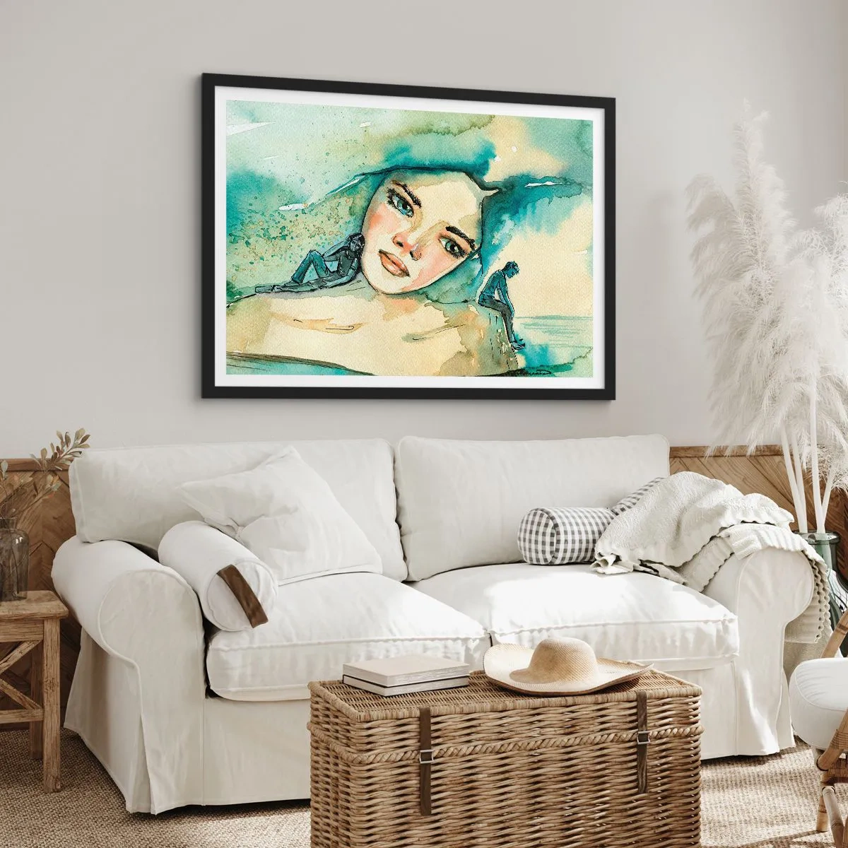 Poster in cornice nera - Am I blue? - 40x30 cm