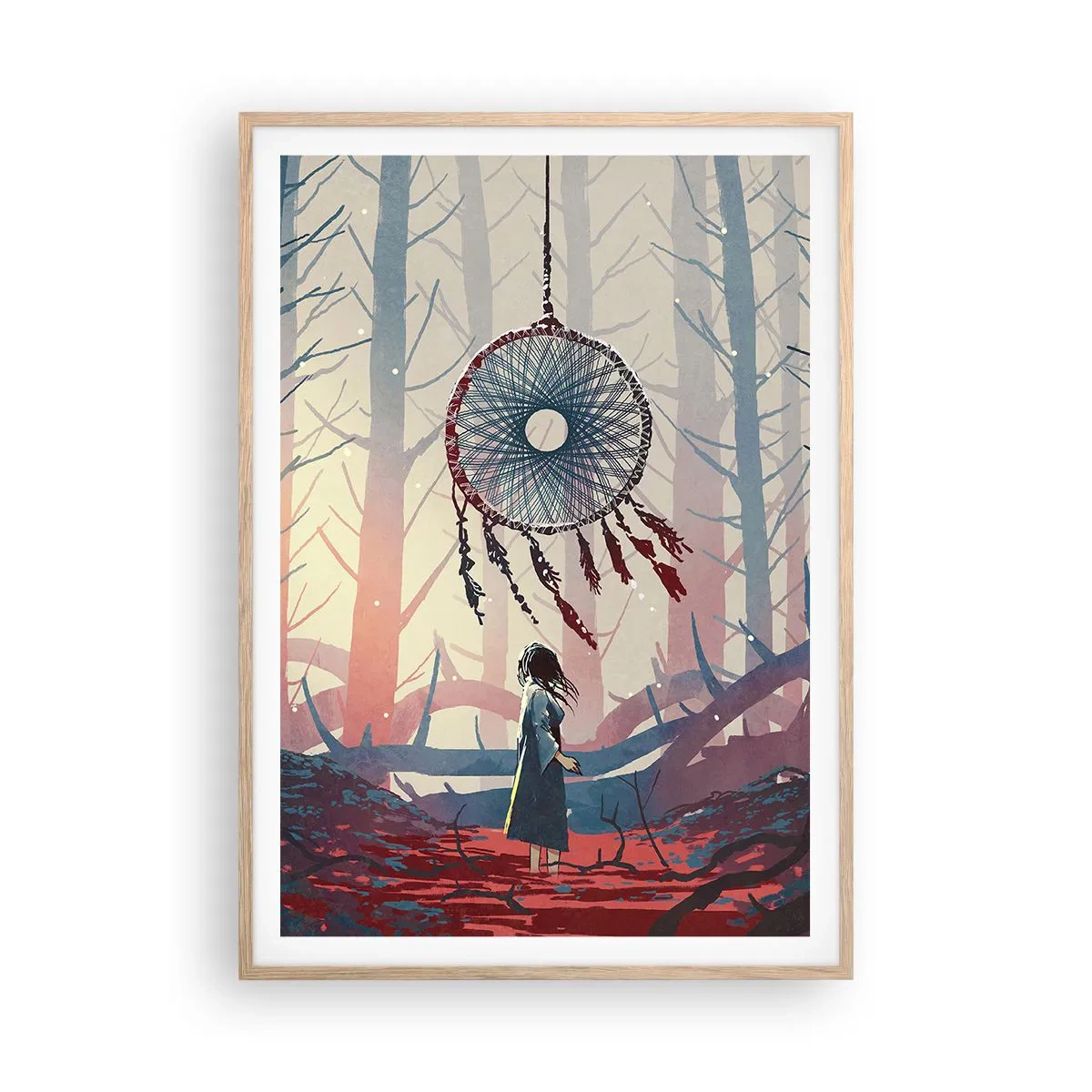 Poster in cornice rovere chiaro - Il rituale segreto della felicità - 70x100 cm