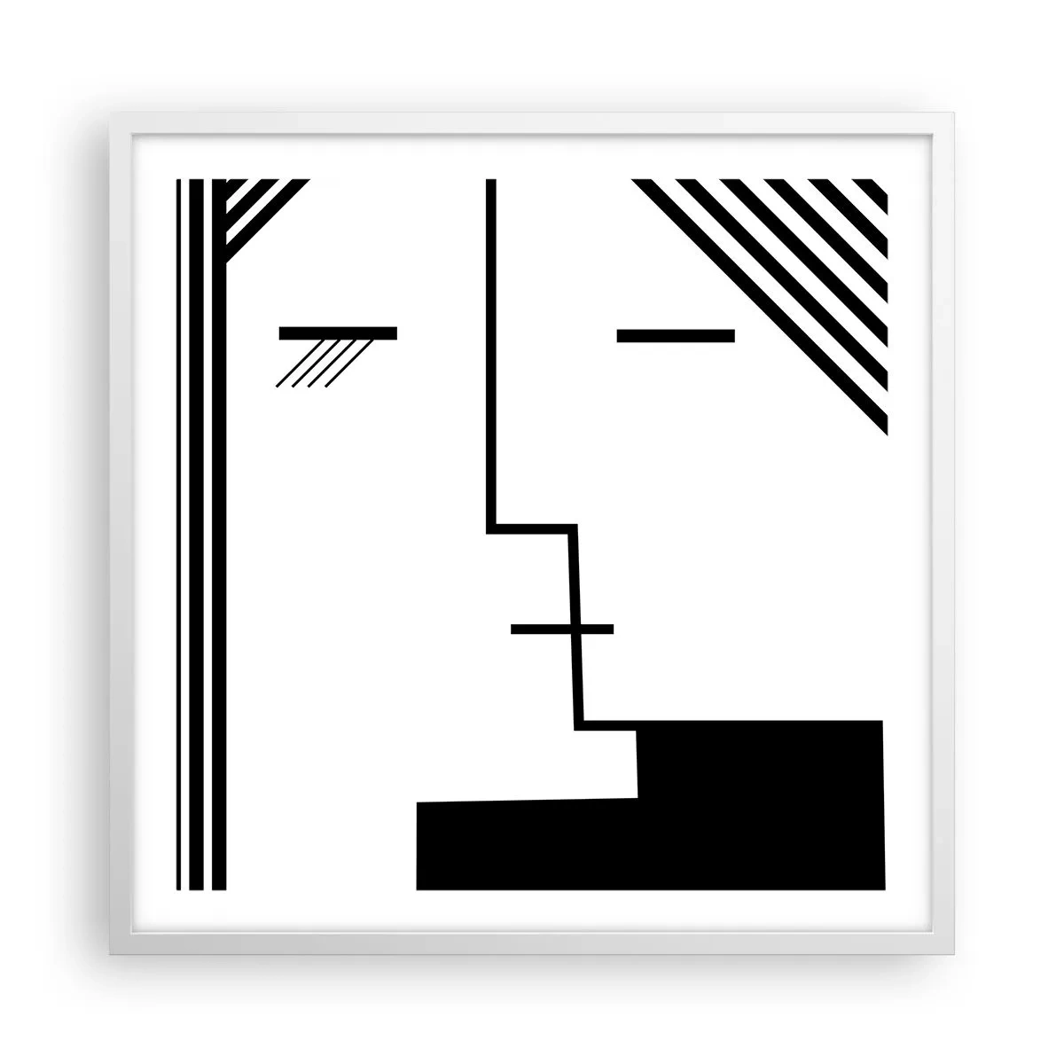Poster in cornice bianca - Semplicemente un bacio - 60x60 cm