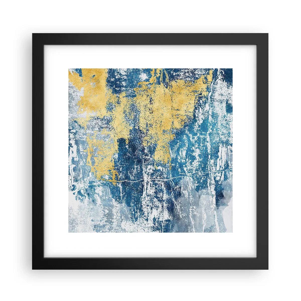 Poster in cornice nera - Astrazione piena di ottimismo - 30x30 cm