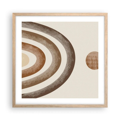 Poster in cornice rovere chiaro - In una galassia lontana - 50x50 cm