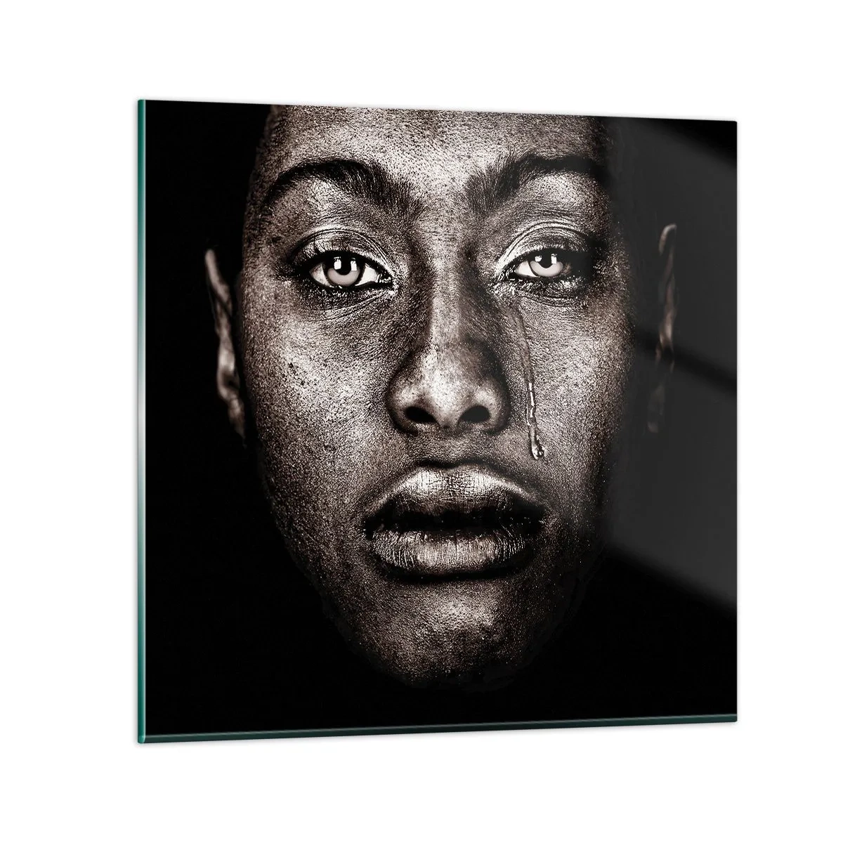 Quadro su vetro - Un'unica lacrima - 40x40 cm