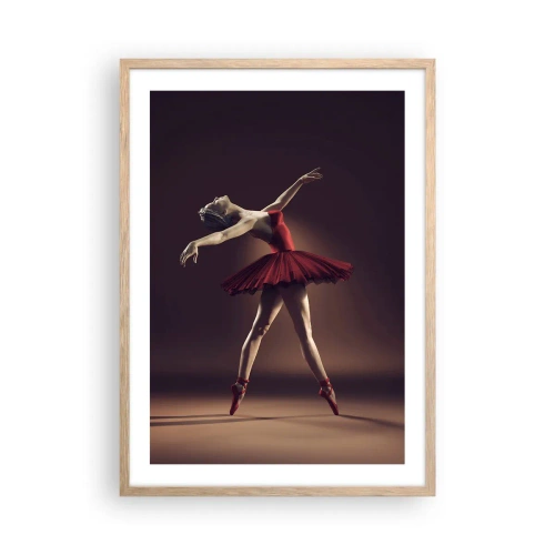 Poster in cornice rovere chiaro - Prima ballerina - 50x70 cm