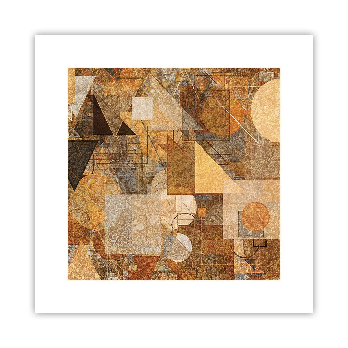 Poster - Studio cubista in marrone - 30x30 cm