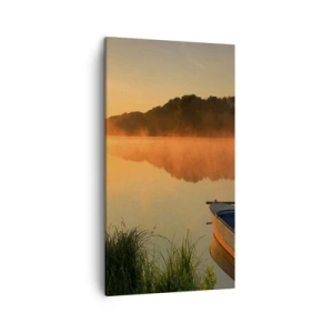 Quadro su tela - Stampe su Tela - Alba sull'acqua, come uno specchio - 45x80 cm
