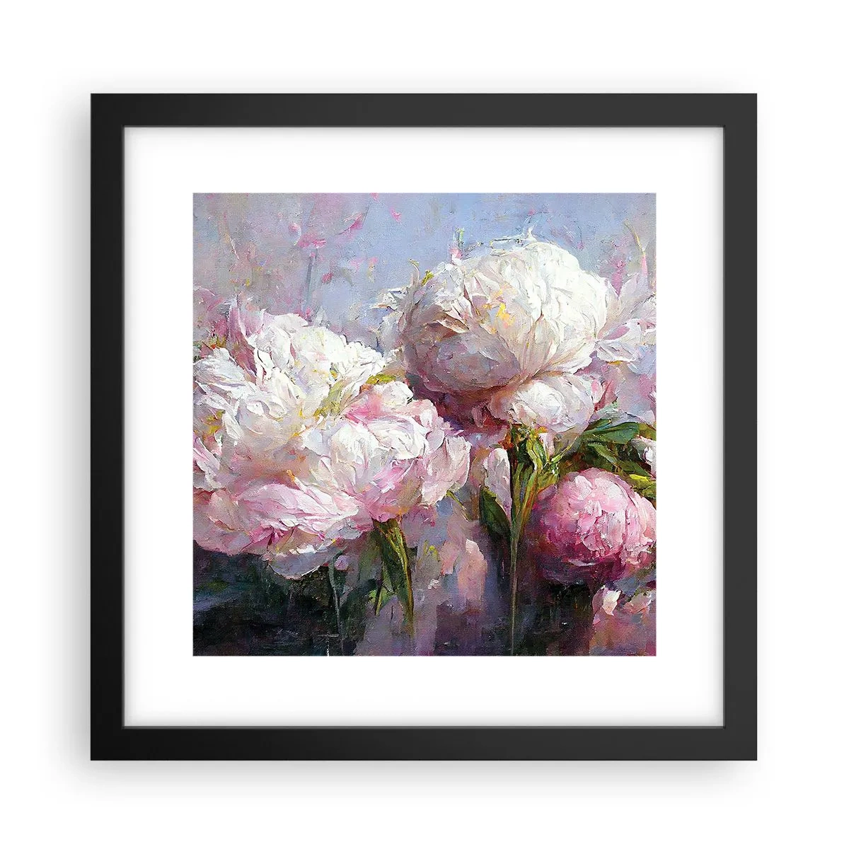 Poster in cornice nera - Un bouquet pieno di vita - 30x30 cm