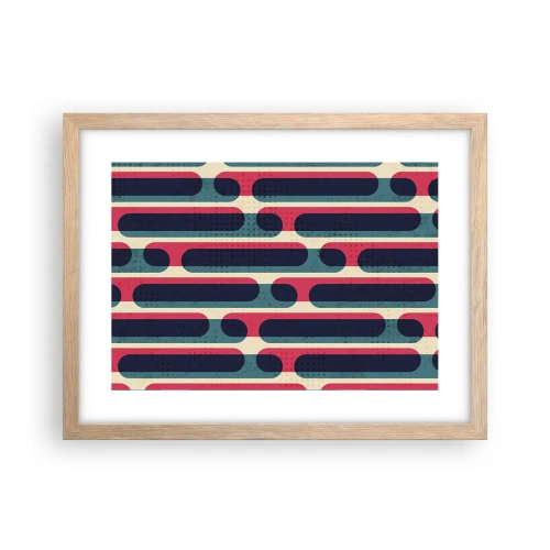 Poster in cornice rovere chiaro - Avanti fino in fondo - 40x30 cm