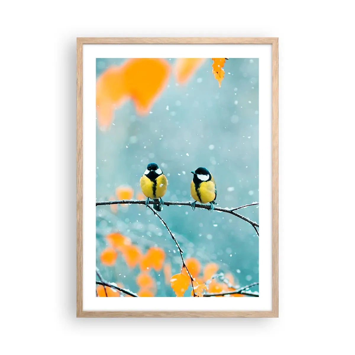 Poster in cornice rovere chiaro - Pettegolezzi alati - 50x70 cm
