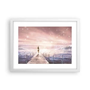 Poster in cornice bianca - Alla luce del sogno - 40x30 cm