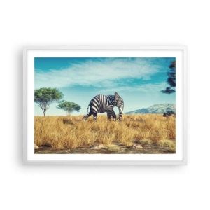 Poster in cornice bianca - Il grigio non è più di moda - 70x50 cm