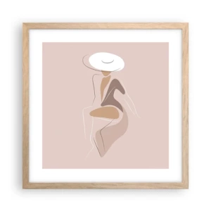 Poster in cornice rovere chiaro - Essere una dama - 40x40 cm