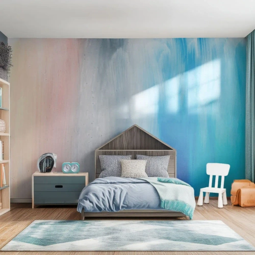 Fotomurali Premium Canvas - Gli elementi: l'aria - Astrazione, Pezzo, Pastello - 400x280 cm