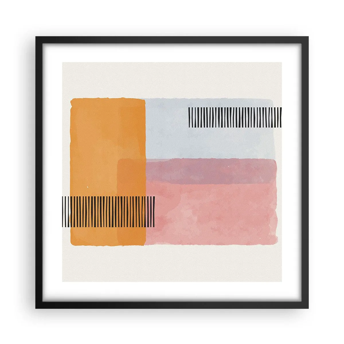 Poster in cornice nera - Da un angolo all'altro - 50x50 cm