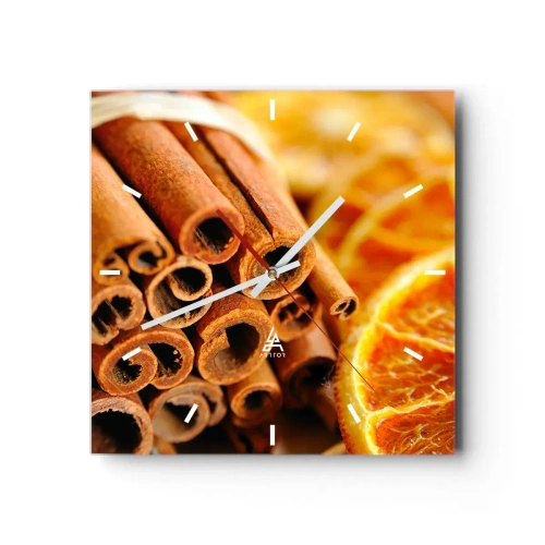 Orologio da parete - Orologio in Vetro - Senti il loro profumo? - 40x40 cm