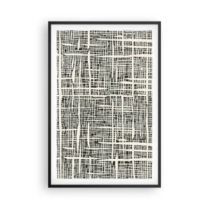 Poster in cornice nera - Composizione tessuta - 61x91 cm