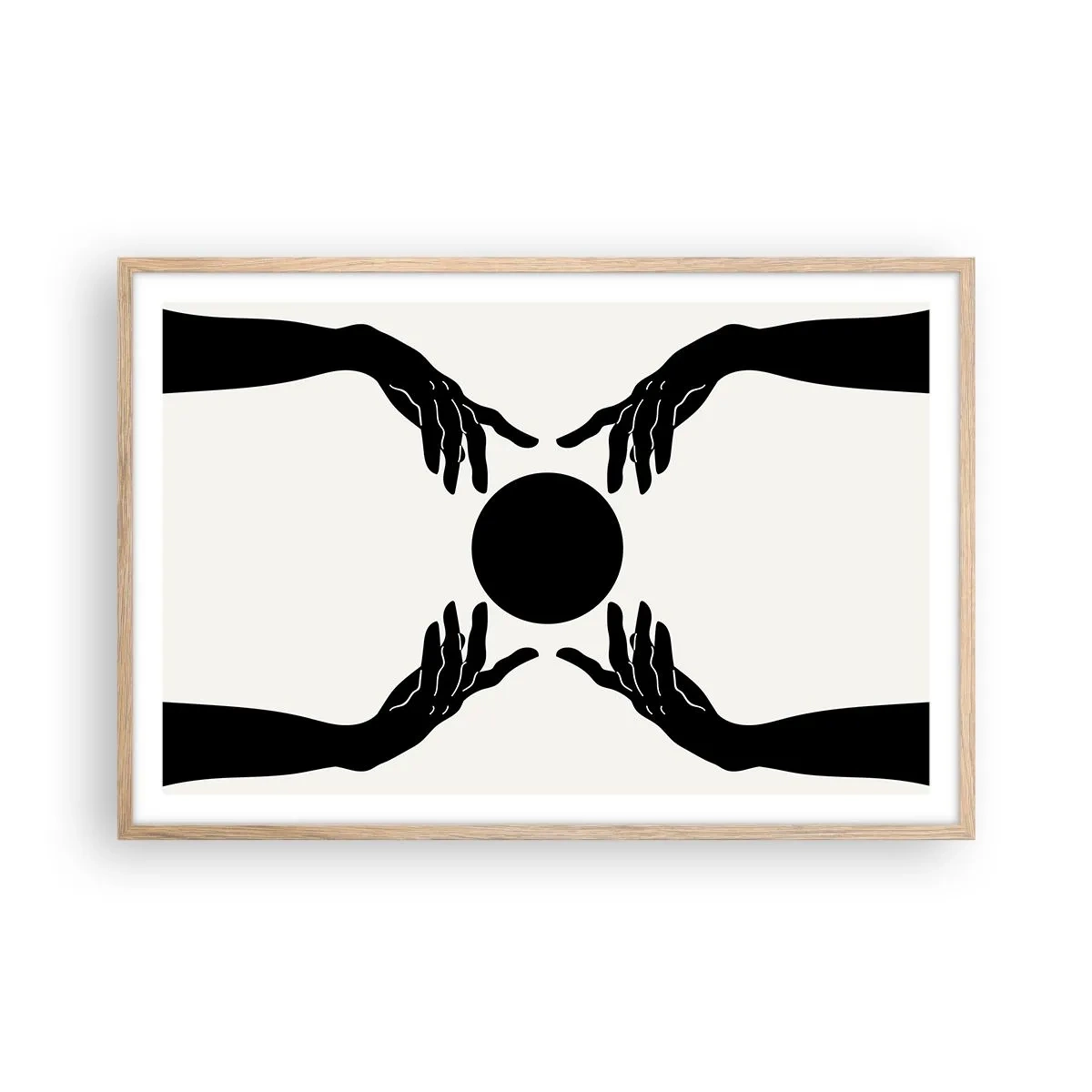 Poster in cornice rovere chiaro - Segno misterioso - 91x61 cm