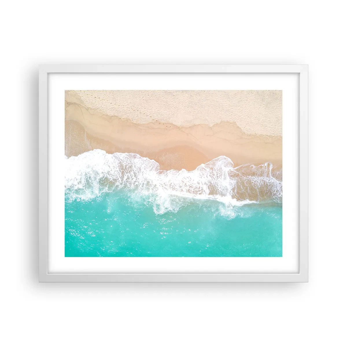 Poster in cornice bianca - Un tocco carezzevole - 50x40 cm