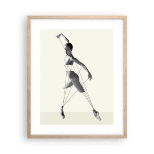 Poster in cornice rovere chiaro - Nel teatro del mondo - 40x50 cm