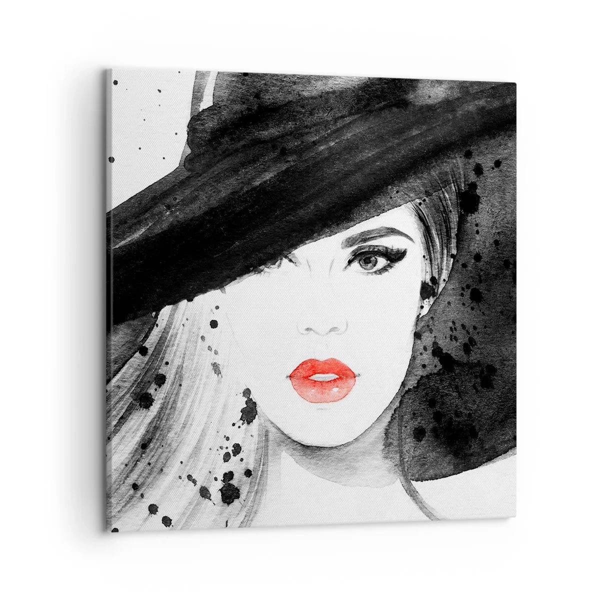Quadro su tela - Stampe su Tela - Donna in nero - 50x50 cm