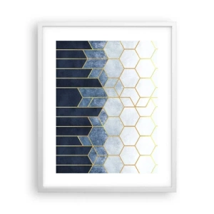 Poster in cornice bianca - Composizione a ritmo sincopato - 40x50 cm