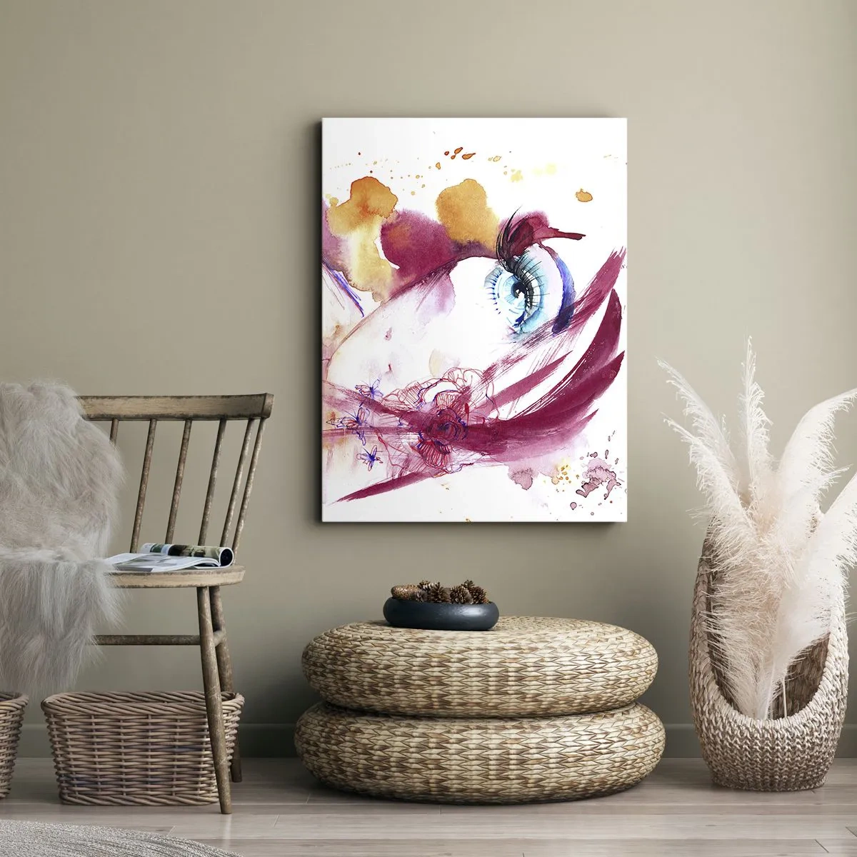 Quadro su tela - Stampe su Tela - Insieme il mondo fiorisce - 65x120 cm