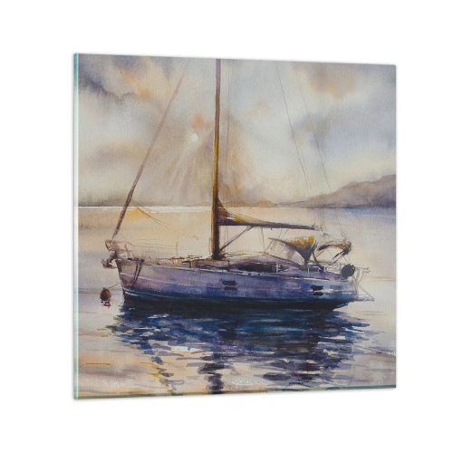 Quadro su vetro - La sera nel golfo - 50x50 cm