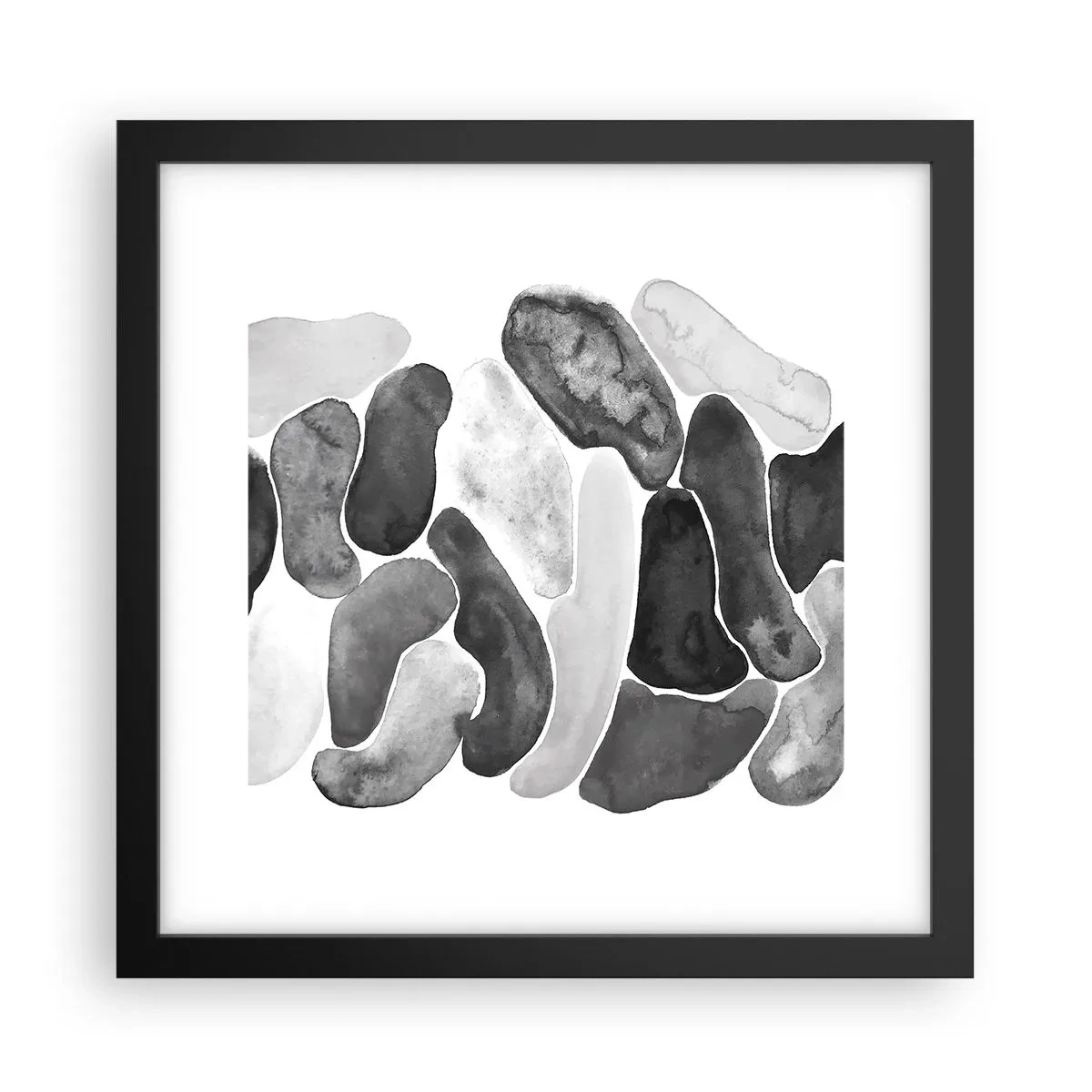 Poster in cornice nera - Astrazione rocciosa - 30x30 cm