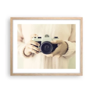 Poster in cornice rovere chiaro - Per vedere meglio... - 50x40 cm