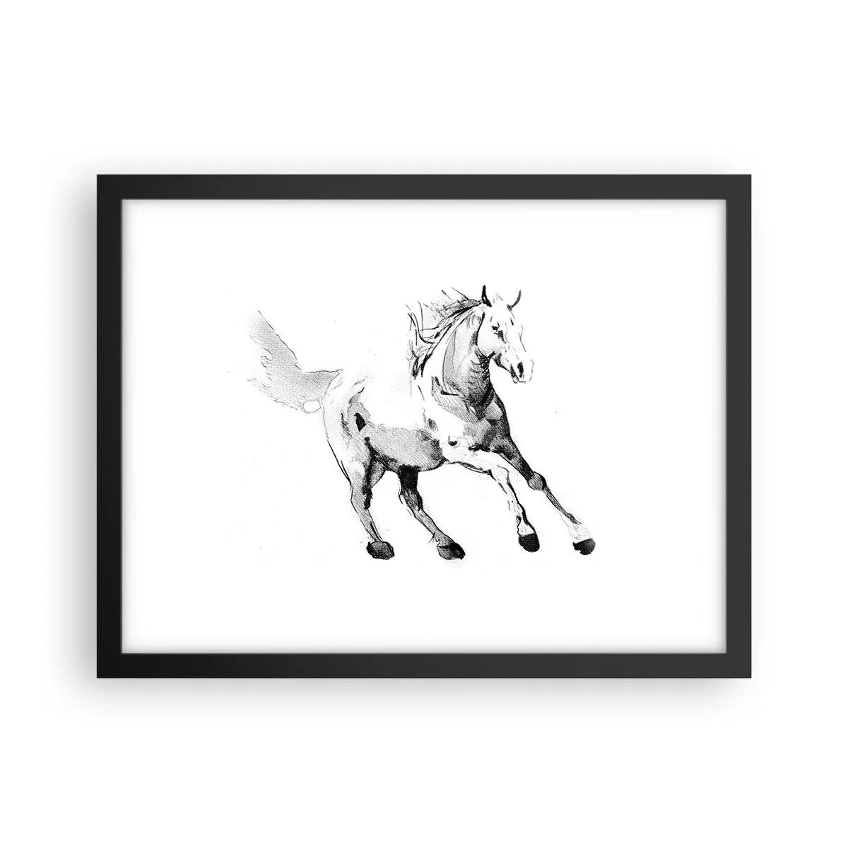 Poster in cornice nera - Anima indomabile - 40x30 cm