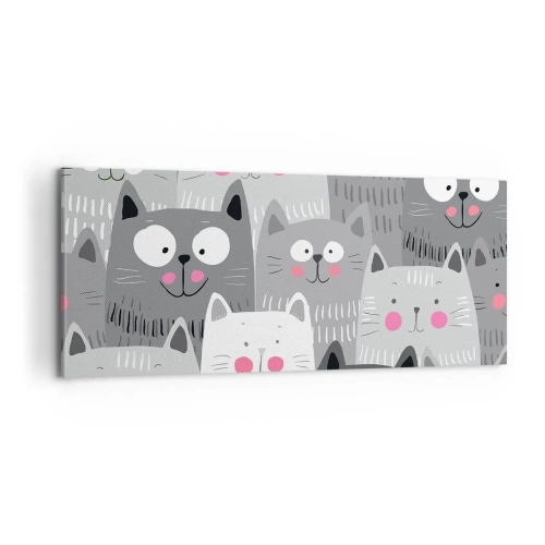 Quadro su tela - Stampe su Tela - Il mondo dei gatti - 100x40 cm