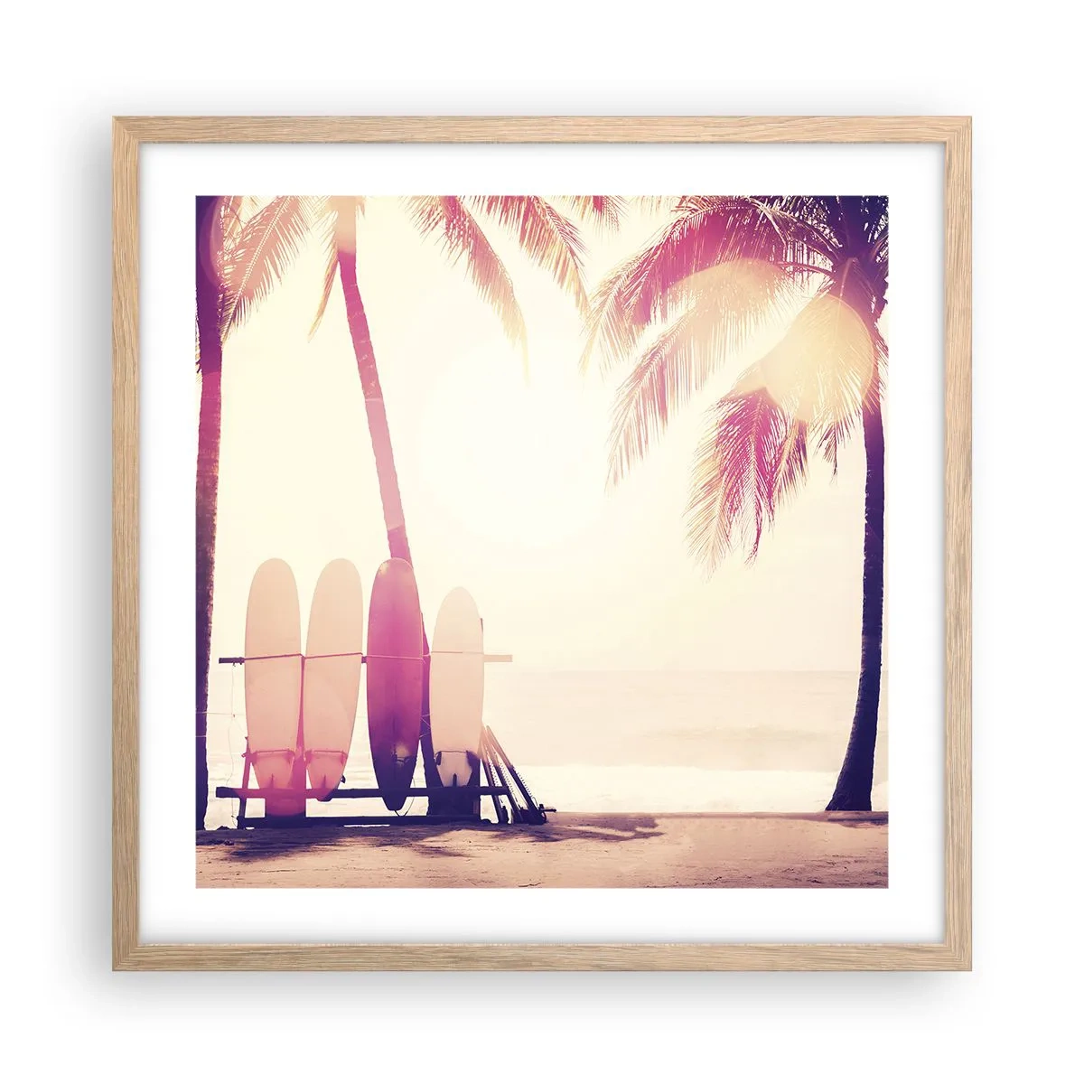 Poster in cornice rovere chiaro - Sarà un giorno fantastico - 50x50 cm