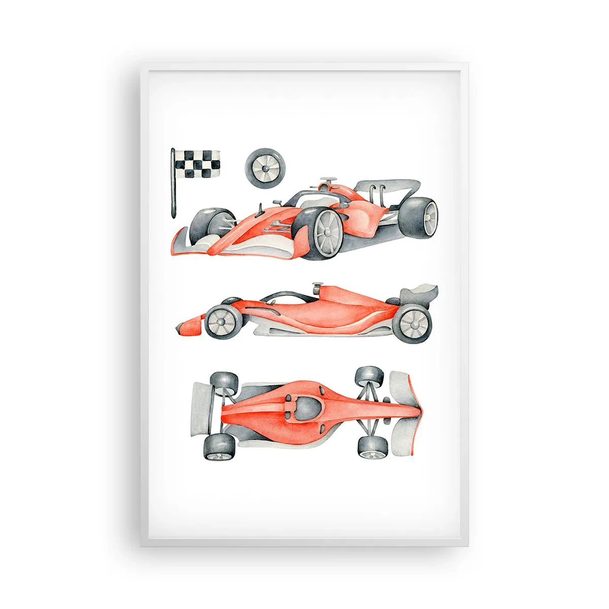 Poster in cornice bianca - Inseguendo i sogni - 61x91 cm