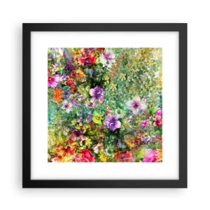 Poster in cornice nera - Perdersi nei fiori - 30x30 cm