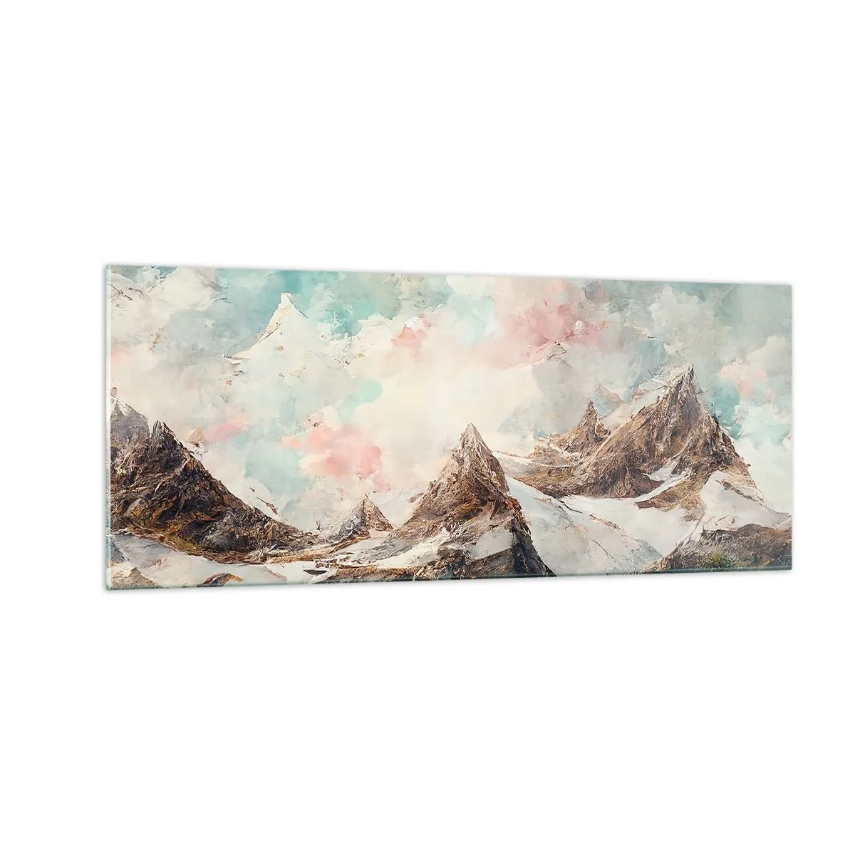 Quadro su vetro - Lame di roccia - 100x40 cm