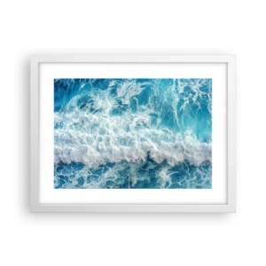 Poster in cornice bianca - Con gioia e saltellando - 40x30 cm