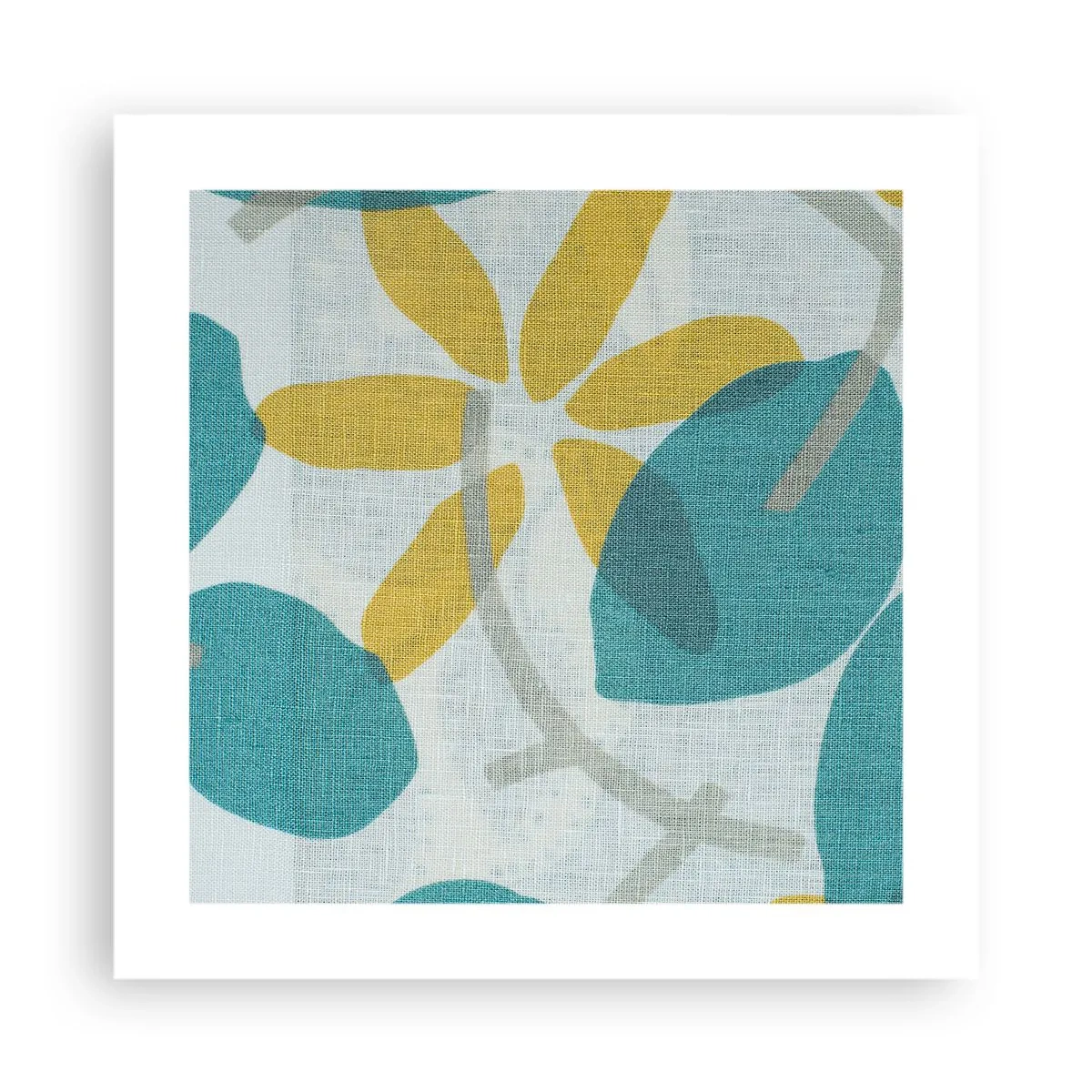 Poster - Tra le foglie azzurre - 40x40 cm