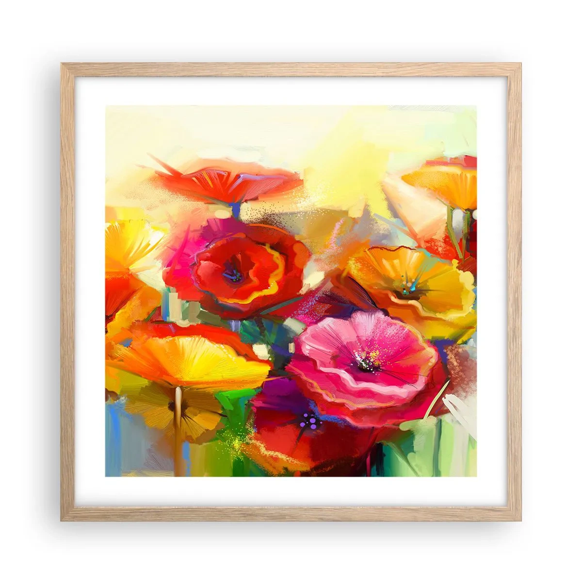 Poster in cornice rovere chiaro - Non solo rossi - 50x50 cm