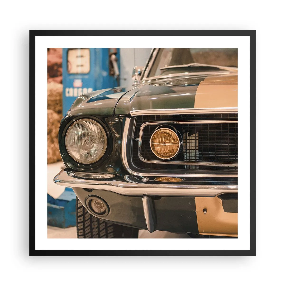 Poster in cornice nera - Incontro con la leggenda - 60x60 cm