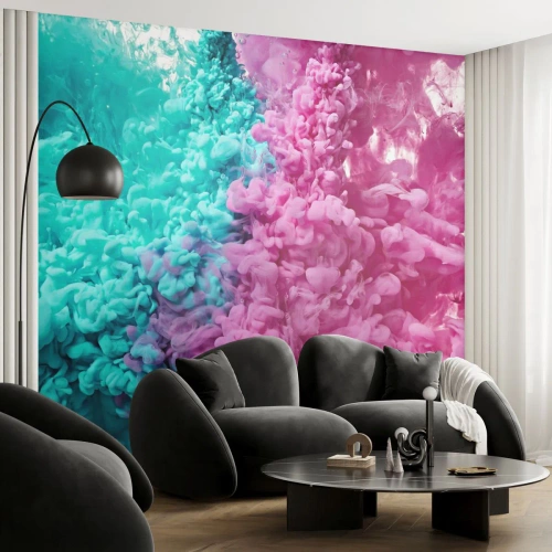 Fotomurali Premium Canvas - Scontro decisivo - Astrazione, Pezzo, 3D - 300x210 cm