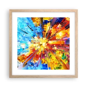 Poster in cornice rovere chiaro - In medias res - 40x40 cm