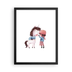Poster in cornice nera - Racconto d'inverno - 30x40 cm