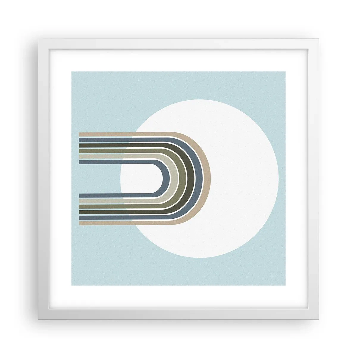 Poster in cornice bianca - Attrazione irresistibile - 40x40 cm